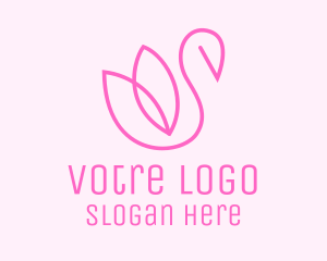 Bird - Pink Swan Beauty logo design