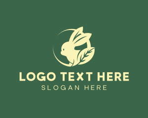 Conservation - Eco Bunny Leaf logo design