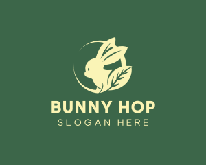 Eco Bunny Leaf logo design