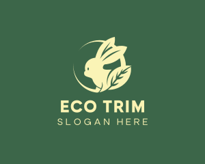 Eco Bunny Leaf logo design