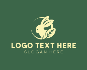 Breeding - Eco Bunny Leaf logo design