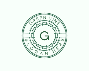 Natural Vine Farming Thorn logo design