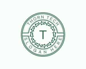 Natural Vine Farming Thorn logo design