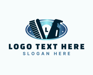 Tools - Brush Sprayer Cleaning logo design