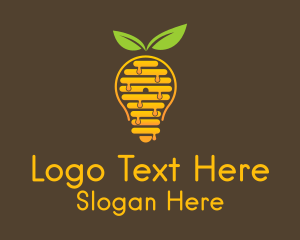 Honey Beehive Bulb Logo