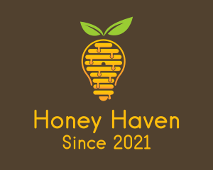 Apiculturist - Honey Beehive Bulb logo design