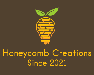 Beeswax - Honey Beehive Bulb logo design