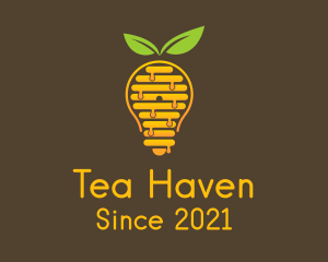 Honey Beehive Bulb logo design