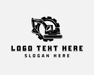 Heavy Equipment - Builder Construction Excavation logo design