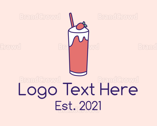 Fruit Shake Drink Logo