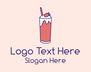 Fruit Shake Drink Logo