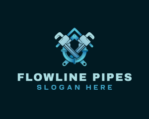 Plumbing Pipe Wrench logo design