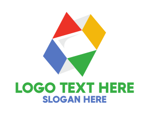Paint Company - Colorful Geometric Box logo design