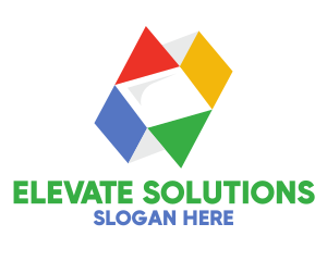 Colorful Geometric Box logo design