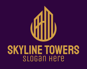 Towers - Gold Urban Towers logo design