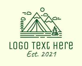Minimalist - Minimalist Camping Tent logo design