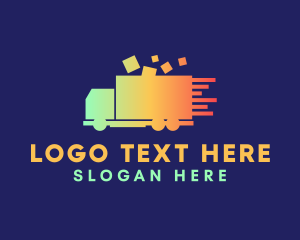 Shipping Service - Courier Delivery Truck logo design