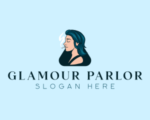 Lady Smoke Cigarette logo design