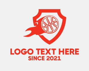 Orange Basketball Emblem  Logo
