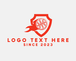 Burning Basketball Crest logo design