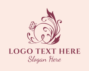 Ring - Floral Wedding Ring Jewelry logo design