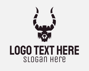 Devil - Horn Goat Mask logo design