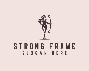 Strong Female Archer logo design