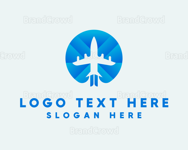 Gradient Airplane Travel Logo