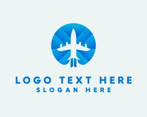 Flight - Gradient Airplane Travel logo design