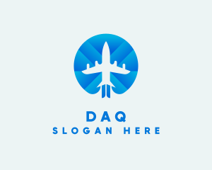 Gradient Airplane Travel Logo