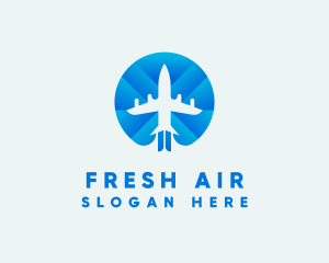 Gradient Airplane Travel logo design