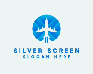 Aircraft - Gradient Airplane Travel logo design