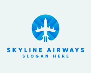 Airliner - Gradient Airplane Travel logo design