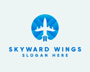 Aeroplane - Gradient Airplane Travel logo design