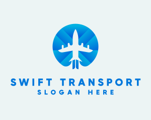 Gradient Airplane Travel logo design