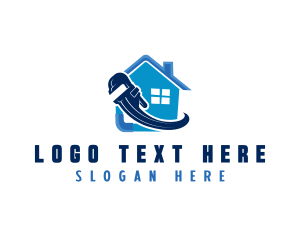 Drainage - Pipe Wrench House logo design