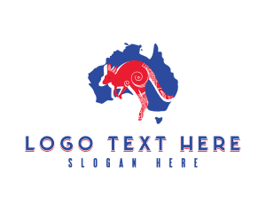 Down Under - Australian Culture Kangaroo logo design