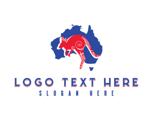 Australian Culture Kangaroo Logo