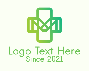 Medical School - Medical Cross Letter M logo design
