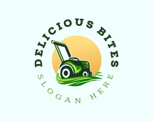 Grass Lawn Mower Logo