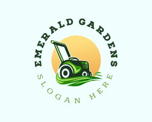 Grass Lawn Mower logo design