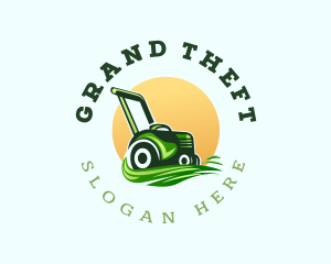 Mowing - Grass Lawn Mower logo design