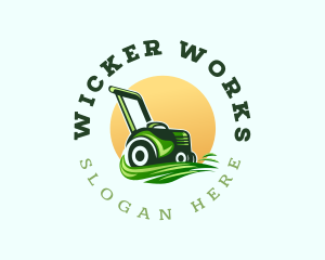 Grass Lawn Mower logo design