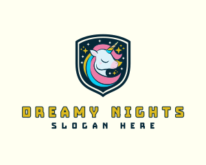 Sparkling Night Unicorn logo design