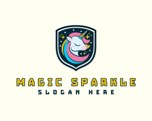 Sparkling Night Unicorn logo design