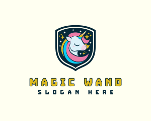 Sparkling Night Unicorn logo design