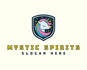 Sparkling Night Unicorn logo design