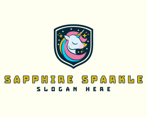 Sparkling Night Unicorn logo design