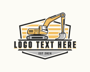 Heavy Vehicle - Excavator Mining Contractor logo design