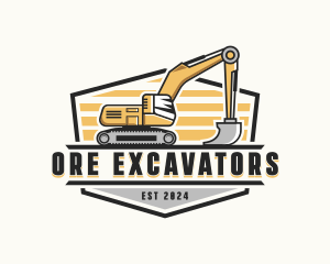 Excavator Mining Contractor logo design